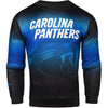 Carolina Panthers NFL Mens Printed Gradient Crew Neck Long Sleeve Shirt