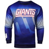 New York Giants NFL Mens Printed Gradient Crew Neck Long Sleeve Shirt
