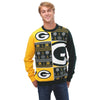 Green Bay Packers NFL Mens Busy Block Snowfall Sweater