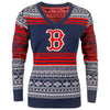 Boston Red Sox MLB Womens Big Logo Aztec V-Neck Sweater