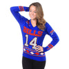 Buffalo Bills Watkins S. #14 Womens Glitter Player V-Neck Sweater