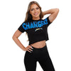 Los Angeles Chargers NFL Womens Distressed Wordmark Crop Top