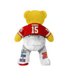 Kansas City Chiefs NFL Super Bowl LVIII Champions 3x Patrick Mahomes Team Beans Embroidered Player Bear (PREORDER - SHIPS LATE MAY)