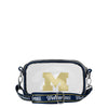 Michigan Wolverines NCAA Team Stripe Clear Crossbody Bag