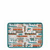 Miami Dolphins NFL Repeat Retro Print Clear Cosmetic Bag (PREORDER - SHIPS LATE JULY)
