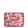 San Francisco 49ers NFL Repeat Retro Print Clear Cosmetic Bag (PREORDER - SHIPS LATE JULY)