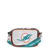 Miami Dolphins NFL Team Stripe Clear Crossbody Bag