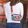 San Francisco 49ers NFL Team Stripe Clear Crossbody Bag