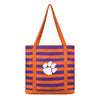 Clemson Tigers NCAA Team Stripe Canvas Tote Bag