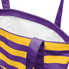 LSU Tigers NCAA Team Stripe Canvas Tote Bag