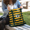 Green Bay Packers NFL Team Stripe Canvas Tote Bag