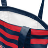 New England Patriots NFL Team Stripe Canvas Tote Bag