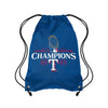 Texas Rangers MLB 2023 World Series Champions Drawstring Backpack (PREORDER - SHIPS MID MARCH 2024)