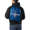 Texas Rangers MLB 2023 World Series Champions Drawstring Backpack (PREORDER - SHIPS MID MARCH 2024)