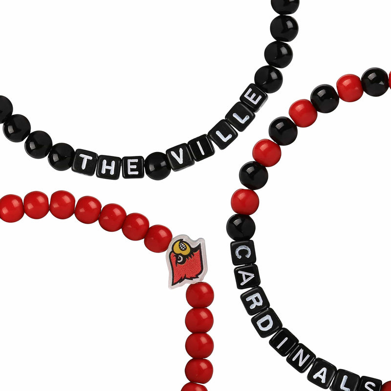 Louisville Cardinals NCAA 3 Pack Friendship Bracelet