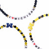 Michigan Wolverines NCAA 3 Pack Friendship Bracelet