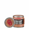 Oklahoma Sooners NCAA 5 Pack Barrel Coaster Set