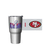 San Francisco 49ers NFL Super Bowl LVIII Silver 27 oz Stainless Steel Tumbler