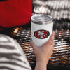 San Francisco 49ers NFL White Team Logo 30 oz Tumbler