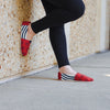 Washington Nationals MLB Womens Stripe Canvas Shoes