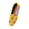 Los Angeles Lakers NBA Womens Stripe Canvas Shoes