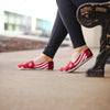Houston Cougars NCAA Womens Stripe Canvas Shoes