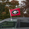 Georgia Bulldogs NCAA 2 Pack Solid Car Flag