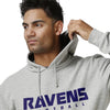 Baltimore Ravens NFL Mens Gray Woven Hoodie