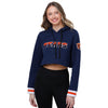 Chicago Bears NFL Womens Cropped Chenille Hoodie
