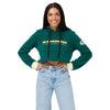 Green Bay Packers NFL Womens Cropped Chenille Hoodie
