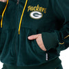 Green Bay Packers NFL Womens Velour Zip Up Top