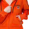 Cincinnati Bengals NFL Womens Orange Velour Zip Up Top