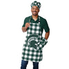 Michigan State Spartans NCAA Plaid Chef Set