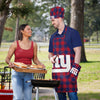 New York Giants NFL Plaid Chef Set
