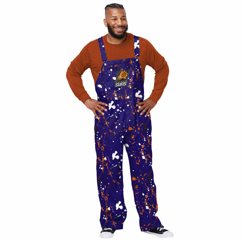Phoenix Suns NBA Mens Paint Splatter Bib Overalls (PREORDER SHIPS EA