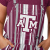 Texas A&M Aggies NCAA Womens Hyper Stripe Bib Overalls
