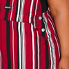 Wisconsin Badgers NCAA Womens Hyper Stripe Bib Overalls