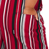 Wisconsin Badgers NCAA Womens Hyper Stripe Bib Overalls