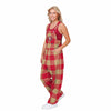 San Francisco 49ers NFL Womens Plaid Bib Overalls (PREORDER - SHIPS LATE MAY)