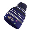 Baltimore Ravens NFL Horizontal Stripe Light Up Beanie