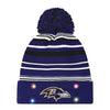 Baltimore Ravens NFL Horizontal Stripe Light Up Beanie