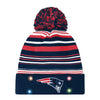 New England Patriots NFL Horizontal Stripe Light Up Beanie