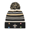 New Orleans Saints NFL Horizontal Stripe Light Up Beanie