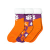 Clemson Tigers NCAA Womens Fan Footy 3 Pack Slipper Socks
