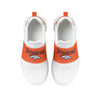 Denver Broncos NFL Womens Script Wordmark White Slip On Sneakers