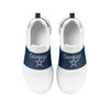 Dallas Cowboys NFL Womens Script Wordmark White Slip On Sneakers