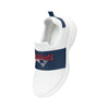 New England Patriots NFL Womens Script Wordmark White Slip On Sneakers