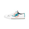 Miami Dolphins NFL Womens Big Logo Low Top White Canvas Shoes