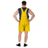 Michigan Wolverines NCAA Mens Solid Big Logo Bib Shortalls