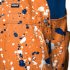 Denver Broncos NFL Mens Paint Splatter Bib Shortalls